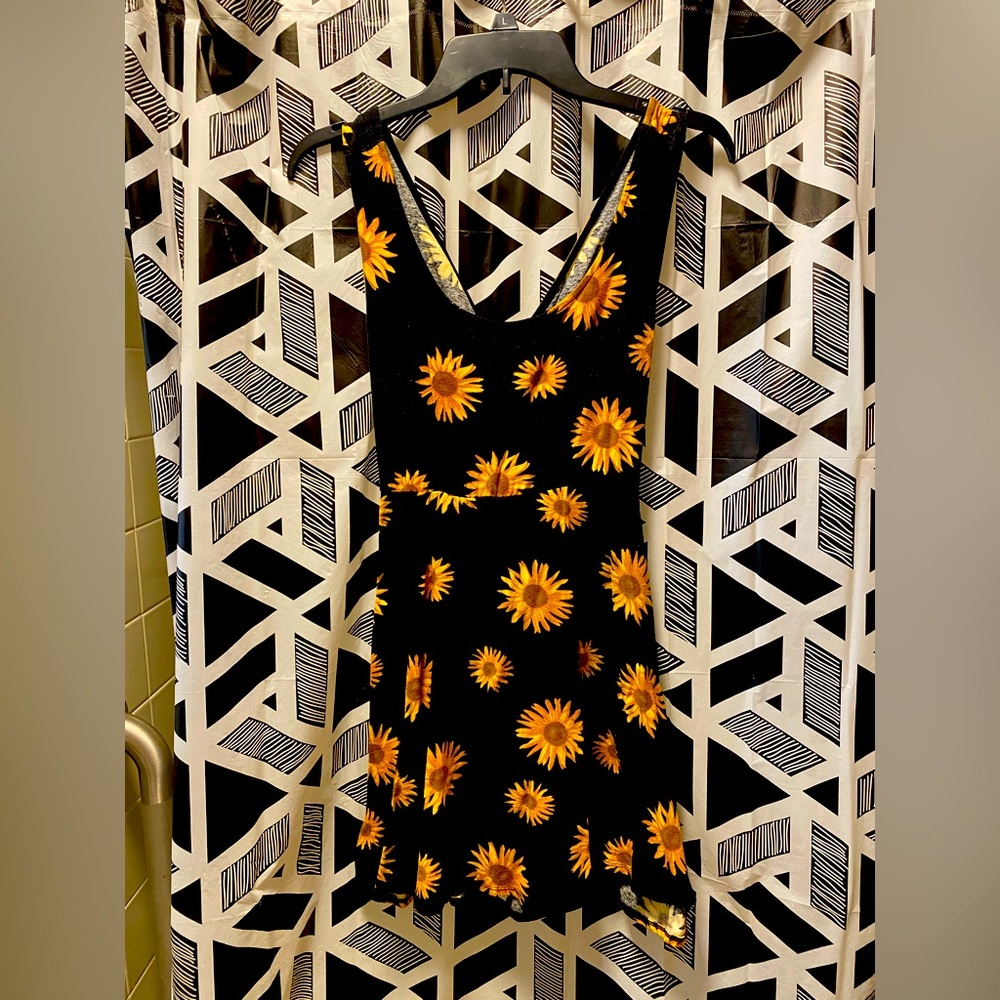 Open back sunflower dress